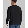 image:imageCOOFANDY Mens Crewneck Sweatshirt Lightweight Casual Fall Winter Pullovers  Soft and Lightweight Solid Color Classic Fit Genderneutral Home and Outdoor Fall WinterBlack