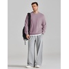 image:imageCOOFANDY Mens Crewneck Sweatshirt Lightweight Casual Fall Winter Pullovers  Soft and Lightweight Solid Color Classic Fit Genderneutral Home and Outdoor Fall WinterMauve