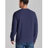 image:imageCOOFANDY Mens Crewneck Sweatshirt Lightweight Casual Fall Winter Pullovers  Soft and Lightweight Solid Color Classic Fit Genderneutral Home and Outdoor Fall WinterNavy Blue