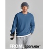image:imageCOOFANDY Mens Crewneck Sweatshirt Lightweight Casual Fall Winter Pullovers  Soft and Lightweight Solid Color Classic Fit Genderneutral Home and Outdoor Fall WinterNavy