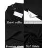 image:imageCOOFANDY Mens Lightweight Ruffle Shawl Collar Cardigan Open Front Long Length Drape Cape OvercoatBlack