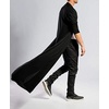 image:imageCOOFANDY Mens Lightweight Ruffle Shawl Collar Cardigan Open Front Long Length Drape Cape OvercoatBlack
