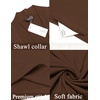 image:imageCOOFANDY Mens Lightweight Ruffle Shawl Collar Cardigan Open Front Long Length Drape Cape OvercoatBrown