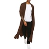 image:imageCOOFANDY Mens Lightweight Ruffle Shawl Collar Cardigan Open Front Long Length Drape Cape OvercoatBrown