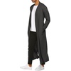 image:imageCOOFANDY Mens Lightweight Ruffle Shawl Collar Cardigan Open Front Long Length Drape Cape OvercoatDark Grey