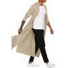 image:imageCOOFANDY Mens Lightweight Ruffle Shawl Collar Cardigan Open Front Long Length Drape Cape OvercoatMoon Grey