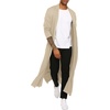 image:imageCOOFANDY Mens Lightweight Ruffle Shawl Collar Cardigan Open Front Long Length Drape Cape OvercoatMoon Grey