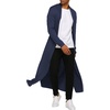 image:imageCOOFANDY Mens Lightweight Ruffle Shawl Collar Cardigan Open Front Long Length Drape Cape OvercoatNavy Blue