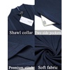 image:imageCOOFANDY Mens Lightweight Ruffle Shawl Collar Cardigan Open Front Long Length Drape Cape OvercoatNavy Blue