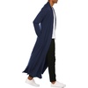 image:imageCOOFANDY Mens Lightweight Ruffle Shawl Collar Cardigan Open Front Long Length Drape Cape OvercoatNavy Blue