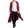 image:imageCOOFANDY Mens Lightweight Ruffle Shawl Collar Cardigan Open Front Long Length Drape Cape OvercoatRed