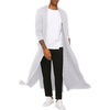 image:imageCOOFANDY Mens Lightweight Ruffle Shawl Collar Cardigan Open Front Long Length Drape Cape OvercoatWhite