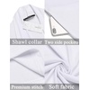 image:imageCOOFANDY Mens Lightweight Ruffle Shawl Collar Cardigan Open Front Long Length Drape Cape OvercoatWhite