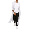 image:imageCOOFANDY Mens Lightweight Ruffle Shawl Collar Cardigan Open Front Long Length Drape Cape OvercoatWhite