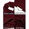 image:imageCOOFANDY Mens Lightweight Ruffle Shawl Collar Cardigan Open Front Long Length Drape Cape OvercoatWine Red