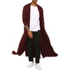 image:imageCOOFANDY Mens Lightweight Ruffle Shawl Collar Cardigan Open Front Long Length Drape Cape OvercoatWine Red