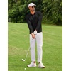 image:imageCOOFANDY Mens Long Sleeve Polo Shirt Golf Lightweight Breathable Moisture Wicking Shirt for Business Casual Work OutdoorBlack