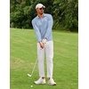 image:imageCOOFANDY Mens Long Sleeve Polo Shirt Golf Lightweight Breathable Moisture Wicking Shirt for Business Casual Work OutdoorLight Blue