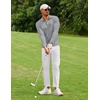 image:imageCOOFANDY Mens Long Sleeve Polo Shirt Golf Lightweight Breathable Moisture Wicking Shirt for Business Casual Work OutdoorLight Grey