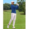 image:imageCOOFANDY Mens Long Sleeve Polo Shirt Golf Lightweight Breathable Moisture Wicking Shirt for Business Casual Work OutdoorSapphire Blue