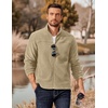 image:imageCOOFANDY Mens Polar Fleece Jacket Lightweight Full Zip Jackets Outdoor Coat  Soft Warm Fleece Jacket Internal Pocket Design Windproof Stand Collar For Casual Outdoor Hiking Fishing OuterwearKhaki