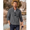 image:imageCOOFANDY Mens Polar Fleece Jacket Lightweight Full Zip Jackets Outdoor Coat  Soft Warm Fleece Jacket Internal Pocket Design Windproof Stand Collar For Casual Outdoor Hiking Fishing OuterwearMedium Grey