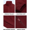 image:imageCOOFANDY Mens Polar Fleece Jacket Lightweight Full Zip Jackets Outdoor Coat  Soft Warm Fleece Jacket Internal Pocket Design Windproof Stand Collar For Casual Outdoor Hiking Fishing OuterwearWine Red