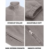 image:imageCOOFANDY Mens Polar Fleece Jacket Lightweight Full Zip Jackets Outdoor Coat  Soft Warm Fleece Jacket Internal Pocket Design Windproof Stand Collar For Casual Outdoor Hiking Fishing OuterwearLight Grey
