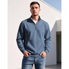 image:imageCOOFANDY Mens Quarter Zip Pullover 2026 Fleece Mock Neck Casual Sweatshirt  Cotton Blend Soft amp WrinkleResistant Lightly Brushed Fleece InteriorBlue Grey