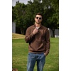 image:imageCOOFANDY Mens Quarter Zip Pullover 2026 Fleece Mock Neck Casual Sweatshirt  Cotton Blend Soft amp WrinkleResistant Lightly Brushed Fleece InteriorBrown