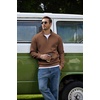 image:imageCOOFANDY Mens Quarter Zip Pullover 2026 Fleece Mock Neck Casual Sweatshirt  Cotton Blend Soft amp WrinkleResistant Lightly Brushed Fleece InteriorBrown