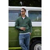 image:imageCOOFANDY Mens Quarter Zip Pullover 2026 Fleece Mock Neck Casual Sweatshirt  Cotton Blend Soft amp WrinkleResistant Lightly Brushed Fleece InteriorForest Green