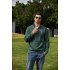 image:imageCOOFANDY Mens Quarter Zip Pullover 2026 Fleece Mock Neck Casual Sweatshirt  Cotton Blend Soft amp WrinkleResistant Lightly Brushed Fleece InteriorForest Green