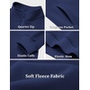 image:imageCOOFANDY Mens Quarter Zip Pullover Sweatshirt Fleece Mock Neck with Pocket  Quarter Zip Mock Neck Collar Cotton Fleece Lined Side Pocket Long Sleeve Business Casual Office Wear Fall WinterNavy Blue