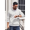 image:imageCOOFANDY Mens Quarter Zip Pullover Sweatshirt Fleece Mock Neck with Pocket  Quarter Zip Mock Neck Collar Cotton Fleece Lined Side Pocket Long Sleeve Business Casual Office Wear Fall WinterLight Gray