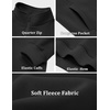 image:imageCOOFANDY Mens Quarter Zip Pullover Sweatshirt Fleece Mock Neck with Pocket  Quarter Zip Mock Neck Collar Cotton Fleece Lined Side Pocket Long Sleeve Business Casual Office Wear Fall WinterBlack
