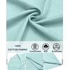 image:imageCOOFANDY Mens Short Sleeve Button Down Shirts Casual Cuban Collar Shirt  100 CottonBeach Summer HolidayCuban StyleBlue