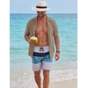 image:imageCOOFANDY Mens Short Sleeve Button Down Shirts Casual Cuban Collar Shirt  100 CottonBeach Summer HolidayCuban StyleKhaki