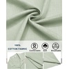 image:imageCOOFANDY Mens Short Sleeve Button Down Shirts Casual Cuban Collar Shirt  100 CottonBeach Summer HolidayCuban StyleSage Green