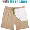 image:imageCOOFANDY Mens Swim Trunks 7 inch Bathing Suit with Mesh Liner Swim Shorts  Quick Dry Fabric Lightweight Stretch Material Breathable Mesh Brief Liner Swimming Summer Beach Vacation Mens SwimwearKhaki