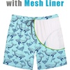 image:imageCOOFANDY Mens Swim Trunks 7 inch Bathing Suit with Mesh Liner Swim Shorts  Quick Dry Fabric Lightweight Stretch Material Breathable Mesh Brief Liner Swimming Summer Beach Vacation Mens SwimwearTurquoise Dolphin and Whale