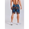 image:imageCOOFANDY Mens Swim Trunks 7 inch Bathing Suit with Mesh Liner Swim Shorts  Quick Dry Fabric Lightweight Stretch Material Breathable Mesh Brief Liner Swimming Summer Beach Vacation Mens SwimwearBlue Orange Leaves on Black