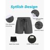 image:imageCOOFANDY Mens Swim Trunks Quick Dry Bathing Suit with Pockets Swimwear Beach Board Short Swimsuit SXXLDeep Grey