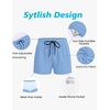 image:imageCOOFANDY Mens Swim Trunks Quick Dry Bathing Suit with Pockets Swimwear Beach Board Short Swimsuit SXXLLight Blue