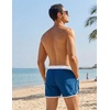 image:imageCOOFANDY Mens Swim Trunks Quick Dry Swimsuit Color Block Board Short Bathing Suit Swimwear with Mesh LinerB Sky Blue