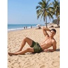 image:imageCOOFANDY Mens Swim Trunks Quick Dry Swimsuit Color Block Board Short Bathing Suit Swimwear with Mesh LinerC Army Green