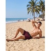 image:imageCOOFANDY Mens Swim Trunks Quick Dry Swimsuit Color Block Board Short Bathing Suit Swimwear with Mesh LinerD Wine Red