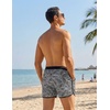 image:imageCOOFANDY Mens Swim Trunks Quick Dry Swimsuit Color Block Board Short Bathing Suit Swimwear with Mesh LinerP Black Palm Leaf