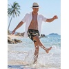 image:imageCOOFANDY Mens Swim Trunks Quick Dry Swimsuit Color Block Board Short Bathing Suit Swimwear with Mesh LinerP Black Plant Flower