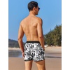 image:imageCOOFANDY Mens Swim Trunks Quick Dry Swimsuit Color Block Board Short Bathing Suit Swimwear with Mesh LinerW Black Plant